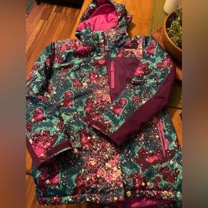 Youth Northface Ski Jacket & Ski Pants; Size Large (14/16); Multi-Color
